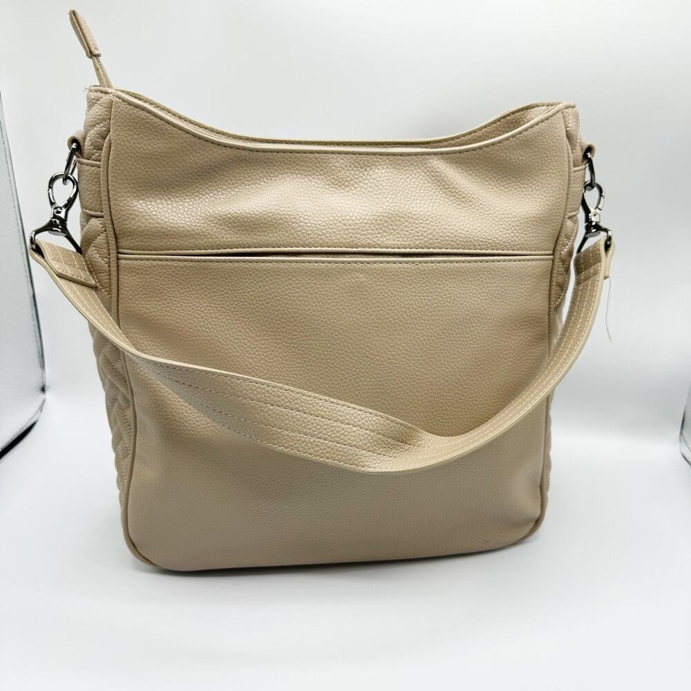 LUG Cable Car Luxe VL Crossbody Bag Purse Pebble Beige EUC Removable Straps - Picture 2 of 12